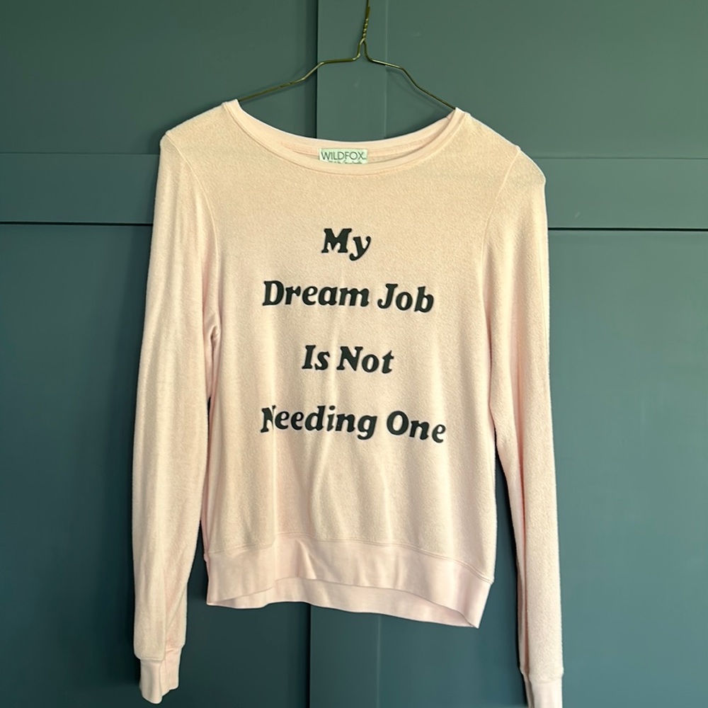 WILD FOX Sweatshirt in light pink